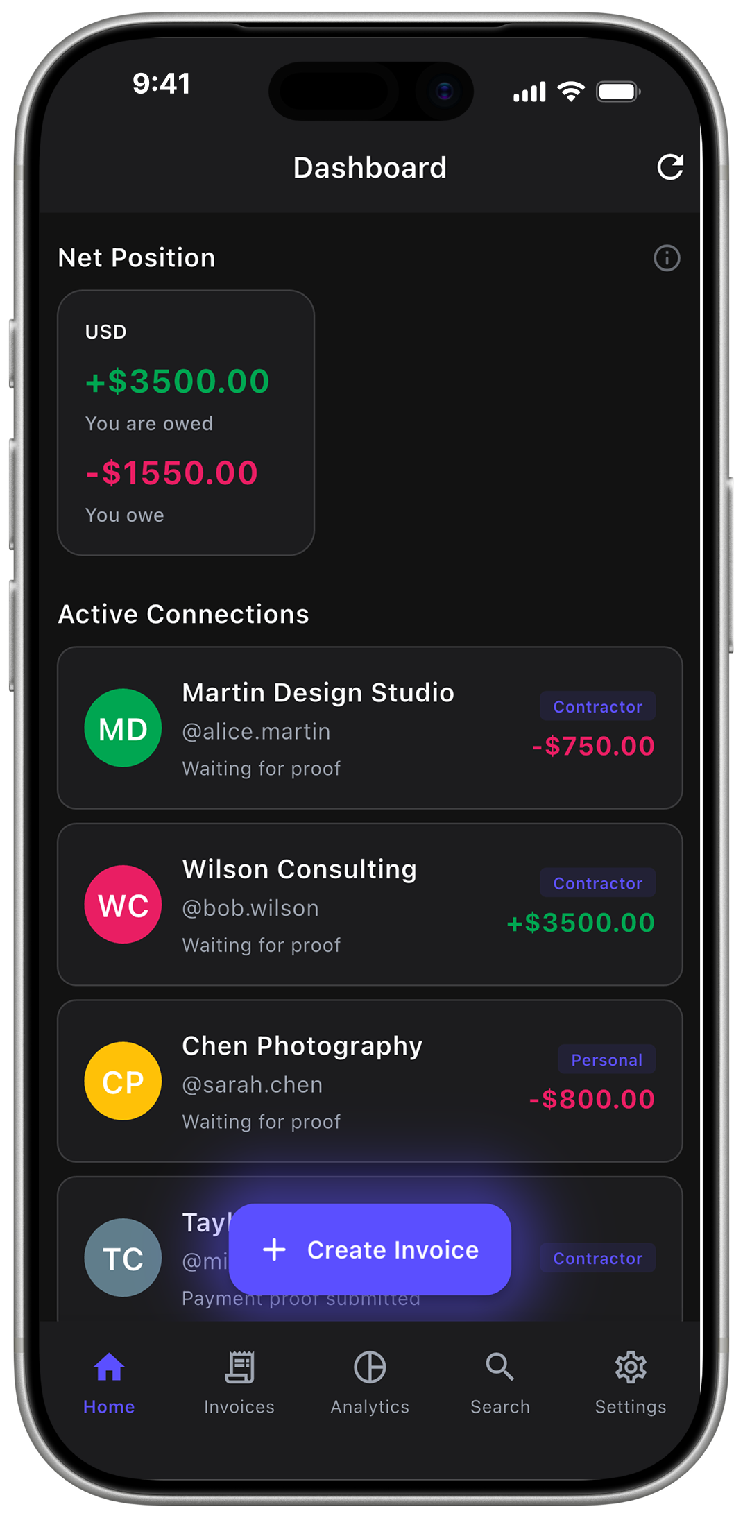 TrustBill App Screen